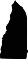 Tchamba Togo silhouette map vector