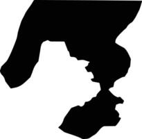 Tbaeng Mean Chey Cambodia silhouette map vector