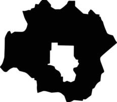 Tboung Khmum Cambodia silhouette map vector