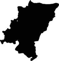 Tegal Indonesia silhouette map vector