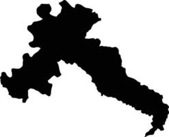 Telle Lesotho silhouette map vector