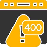 Error 400 Bad Request Syntax Glyph Two Color vector