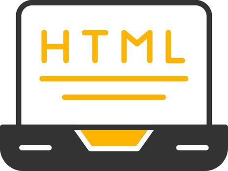 HTML Markup File Icon Glyph Two Color vector