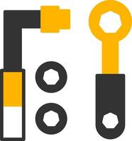 Multi Socket Wrench Set Glyph Two Color vector