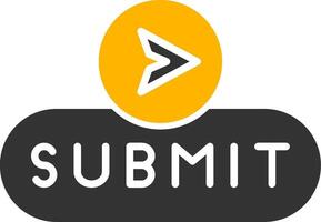 Submit Form Button Glyph Two Color vector