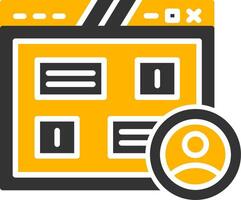 User Friendly Interface Experience Glyph Two Color vector
