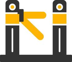 Entry Turnstile Barrier Gate Glyph Two Color vector
