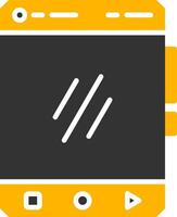 Smart Touchscreen Smartphone Glyph Two Color vector