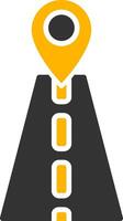 Green Mile Marker Post Glyph Two Color vector