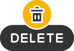 Delete Entry Button Glyph Two Color vector