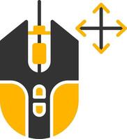 Drag and Move Object Glyph Two Color vector