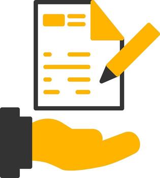 personalizado cliente proyecto propuesta glifo dos color vector