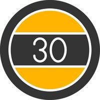 Legal Speed Limit Sign Glyph Two Color vector