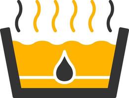 Boiling Steam Vapor Emission Glyph Two Color vector