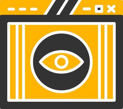 Visibility Settings for UI Glyph Two Color vector