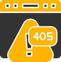 Error 405 Method Not Allowed Warning Glyph Two Color vector