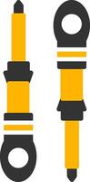 Standard Flathead Screwdriver Glyph Two Color vector