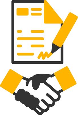 Digital Contract Agreement Form Glyph Two Color