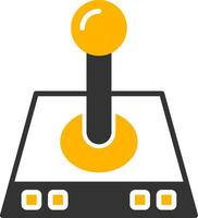 Classic Gaming Joystick Glyph Two Color vector
