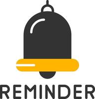 Friendly Reminder Message Glyph Two Color vector