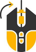One Finger Screen Swipe Glyph Two Color vector