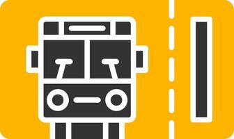 Printed Bus Ticket Glyph Two Color vector