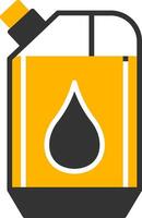 Liquid Storage Canister Container Glyph Two Color vector
