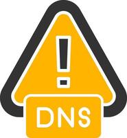 DNS Resolution Failed Glyph Two Color vector