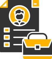 Digital Career Portfolio Preview Glyph Two Color vector