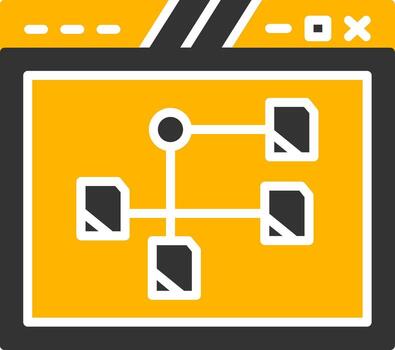 estructurado página diseño cuadrícula glifo dos color vector