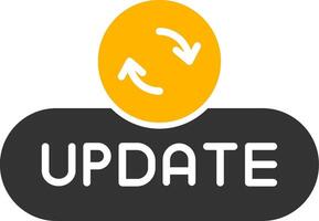 Update Record Button Glyph Two Color vector