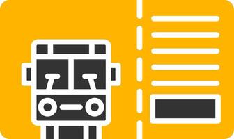 Monthly Bus Pass Glyph Two Color vector