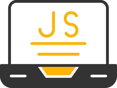 Node js Runtime Environment Glyph Two Color vector