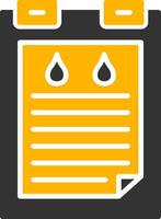 Environmental Water Quality Report Glyph Two Color vector