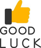 Good Luck Wishes Card Glyph Two Color vector
