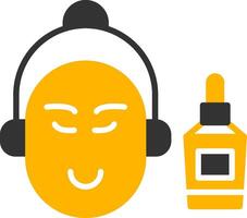 Broad Spectrum Face Sunscreen Glyph Two Color vector