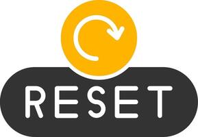 Reset Form Button Glyph Two Color vector