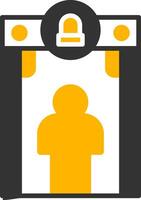 Security Screening Checkpoint Glyph Two Color vector