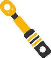 Precision Torque Wrench Glyph Two Color vector