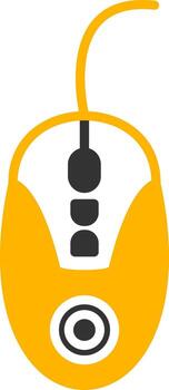 Precision Optical Mouse Glyph Two Color vector