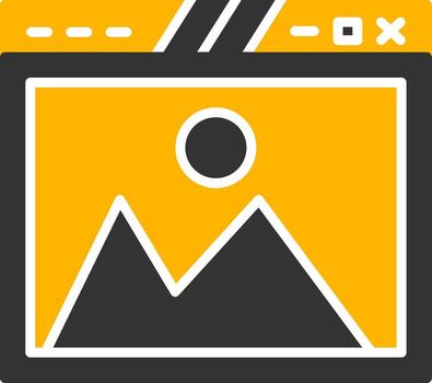 armonizado sitio web color esquema glifo dos color vector