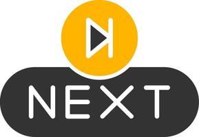 Next Step Button Glyph Two Color vector