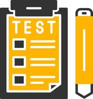 Pre Employment Test Icon Glyph Two Color vector