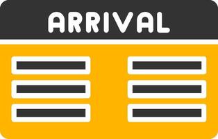 Electronic Arrival Board Glyph Two Color vector