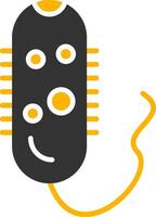 Vibrio cholerae Cholera Pathogen Glyph Two Color vector