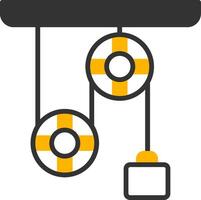 Physics Lab Experiment Setup Glyph Two Color vector