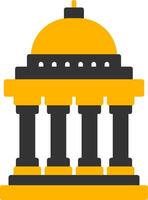 Political Instability Impact Assessment Glyph Two Color vector