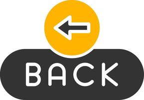 Back Navigation Button Glyph Two Color vector
