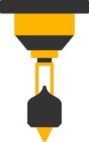 Multi Size Drill Bits Set Glyph Two Color vector