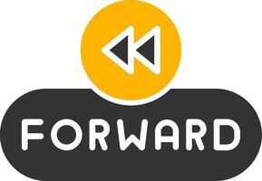 Forward Navigation Button Glyph Two Color vector